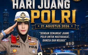 Ucapan Selamat Hari Juang Polri Kompol Darmawati, SE, SH, MH, Kepala KA Induk PJR BSD Korlantas Polri, mengucapkan Selamat Hari Juang Polri