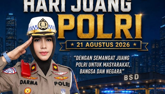 Ucapan Selamat Hari Juang Polri Kompol Darmawati, SE, SH, MH, Kepala KA Induk PJR BSD Korlantas Polri, mengucapkan Selamat Hari Juang Polri