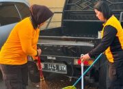 Semarak HUT Polwan ke-78, Polwan Polres Priok Gelar Bakti Kebersihan dan Anjangsana Purnawirawan
