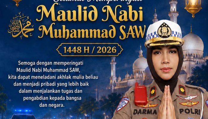 Keluarga Besar Polantas Karib Ka Induk PJR BSD Korlantas Polri Mengucapkan Selamat Memperingati Maulid Nabi SAW 1448 H 2026