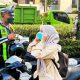 Satlantas Banjarmasin bagikan 300 masker saat kabut asap