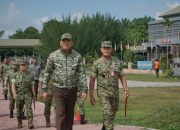 Komandan Lanud Roesmin Nurjadin Sambut Kunjungan Kerja Menteri Pertahanan RI