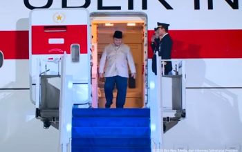 Prabowo tiba di Tanah Air usai kunjungan ke Vladivostok Rusia