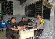Tingkatkan Kewaspadaan, Bhabinkamtibmas Galur Sambangi Security Showroom Mitsubishi