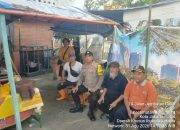 Takziah ke Rumah Duka, Bhabinkamtibmas Galur Sampaikan Pesan Kamtibmas kepada Warga
