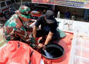Perkuat Kesiapsiagaan Dalam Menangani Karhutla, Personel Lanud Sjamsudin Noor Asah Kemampuan Operasikan Kendaraan Pemadam Kebakaran