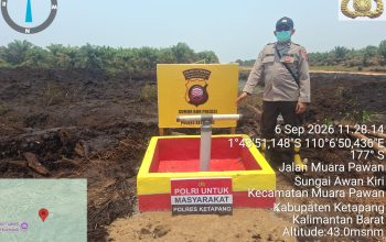 Polres Ketapang Perkuat Penanggulangan Karhutla dengan Pembangunan Sumur Bor Presisi di Kecamatan Muara Pawan