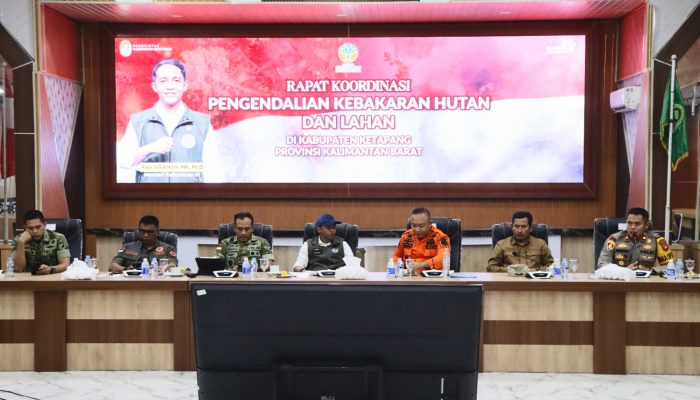 Mewakili Kapolres Ketapang, Wakapolres Ketapang Ikuti Kunjungan Kerja Menteri Kehutanan RI, Bahas Pengendalian Karhutla