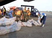 Hercules TNI AU Mendarat di Lanud Sjamsudin Noor Bawa Kekuatan Baru dari Kemhan RI, Penanganan Karhutla Kalimantan Selatan Kian Diperkuat