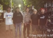 Sambangi Satkamling Tanah Tinggi, Bhabinkamtibmas Perkuat Kewaspadaan Warga