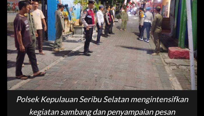 Layanan Polisi 110 Disosialisasikan, Polsek Kepulauan Seribu Selatan Imbau Warga Waspada Kebakaran Lahan dan Gelombang Tinggi
