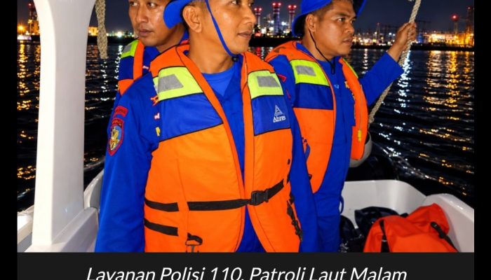 Layanan Polisi 110, Patroli Laut Malam Satpolairud Polres Kepulauan Seribu Sambangi Penjaga Pulau