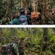 TEMBUS HUTAN RIAU PADAMKAN KARHUTLA, PRAJURIT TNI AU TEMUKAN INDIKASI ILLEGAL LOGING
