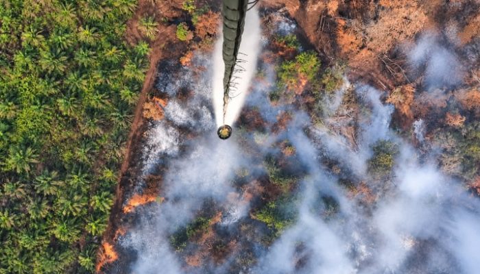 Tak Kenal Lelah, Satgas Udara Terus Gempur Karhutla di Sejumlah Wilayah Riau