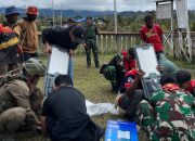 LAMPU SOLAR PANEL TERANGI ARINKOP, WARGA SAMBUT HANGAT KEHADIRAN SATGAS DAMAI CARTENZ DAN SATGAS TNI