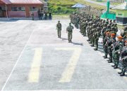 HUT Ke-81 TNI Tahun 2026, Kodim 1714/Puncak Jaya Gelar Upacara, Dipererat Kebersamaan TNI dan Kepolisian