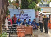 Polsek Senen Siagakan Personel di Posko Pengungsian Korban Kebakaran di Kramat