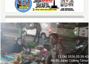 Jaga Kondusivitas Dini Hari, Polsek Metro Gambir Gelar Patroli Dialogis di Cideng Timur