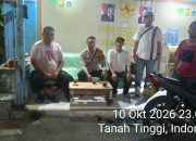 Perkuat Keamanan Lingkungan, Bhabinkamtibmas Tanah Tinggi Sambangi Satkamling RW 07