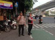 Pastikan Arus Lalu Lintas Tetap Lancar, Polsek Johar Baru Gelar Gatur Lalin dan Strong Point