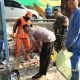 Tiga Pilar Bersama Warga Kerja Bakti di Pasar Johar Baru, Dukung Penilaian Adipura