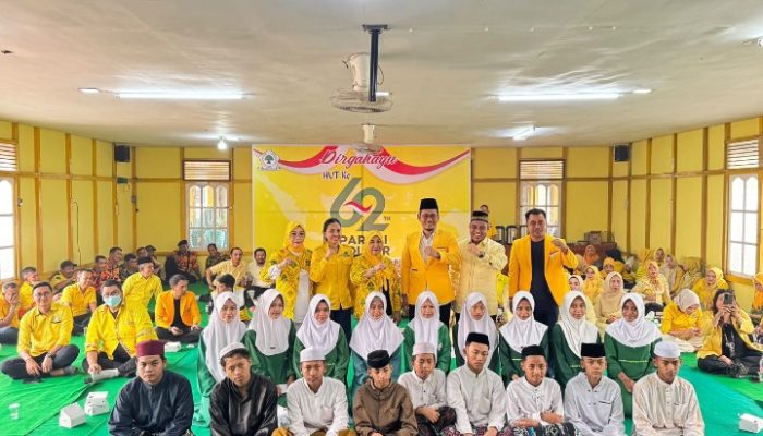 HUT KE-62 PARTAI GOLKAR KETAPANG: USAI ZIARAH MAKAM PAHLAWAN, DPD GELAR TASYAKURAN DAN SANTUNI ANAK YATIM PIATU